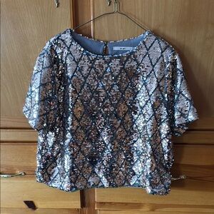 NWOT Sequin Short Sleeve Top